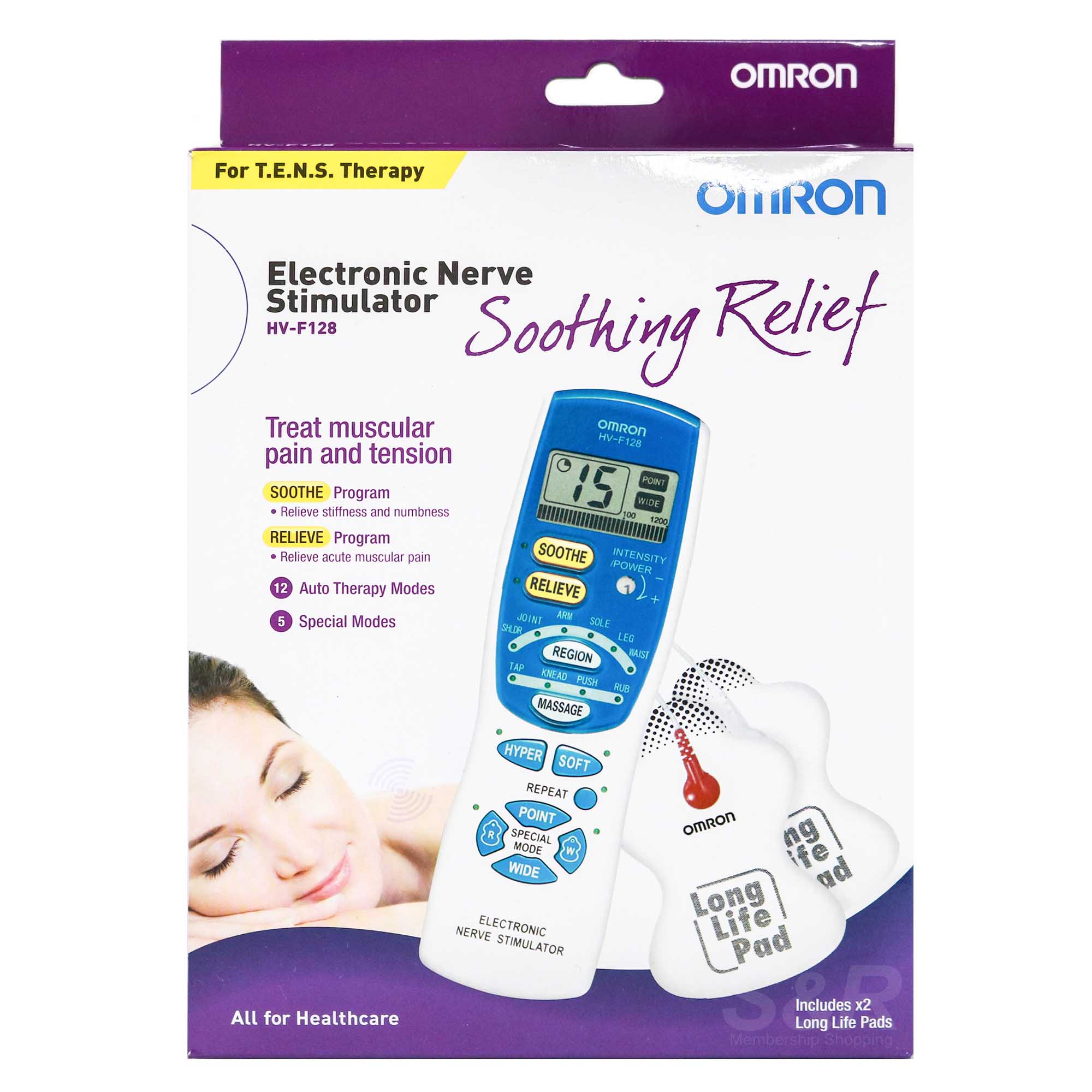 Omron HV-F128 Electronic Nerve Stimulator 1 Set Omron HV-F128 Electronic Nerve Stimulator 1 Set